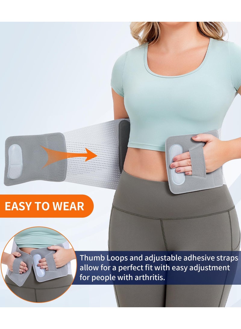 دعامة الظهر للنساء والرجال لتخفيف آلام أسفل الظهر، حزام دعم الظهر من شبكة قابلة للتنفس لتصحيح الوضع للعمود الفقري ورفع أسفل الظهر لتخفيف آلام أسفل الظهر وحزام دعم الظهر القطني - Image 5